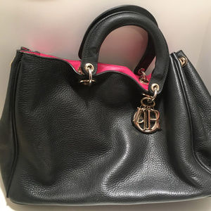 2015 Dior Black Grained Calfskin Medium Diorissimo